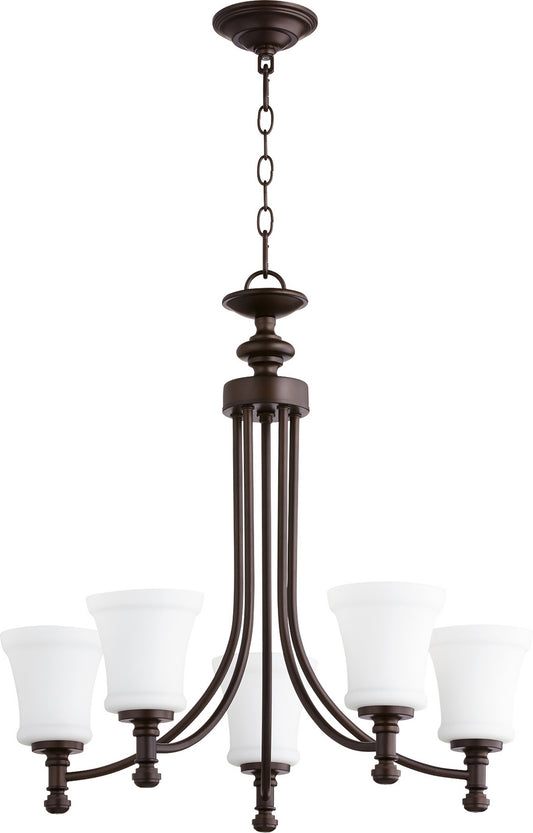 Quorum - 6122-5-86 - Five Light Chandelier - Rossington - Oiled Bronze