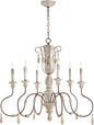 Quorum - 6152-6-156 - Six Light Chandelier - La Maison - Manchester Grey w/ Rust Accents