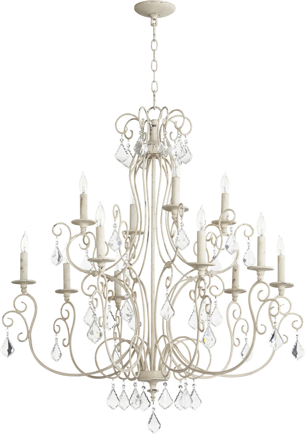 Quorum - 6205-12-70 - 12 Light Chandelier - Ariel - Persian White