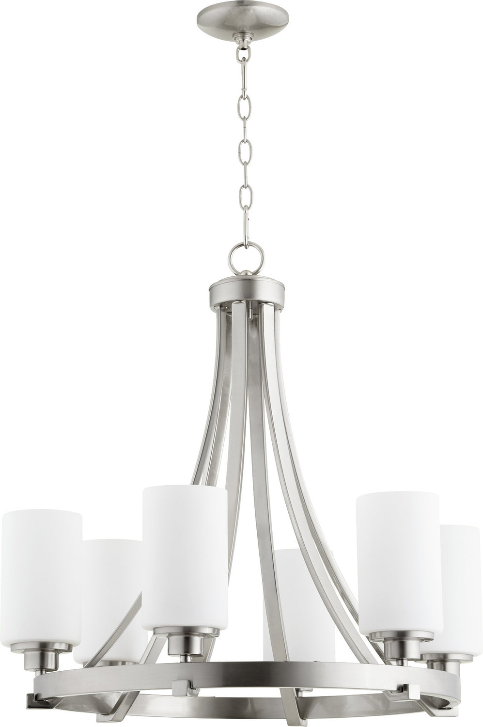 Quorum - 6207-6-65 - Six Light Chandelier - Lancaster - Satin Nickel