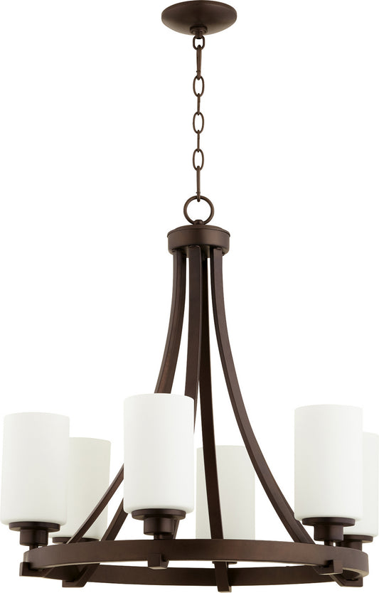 Quorum - 6207-6-86 - Six Light Chandelier - Lancaster - Oiled Bronze