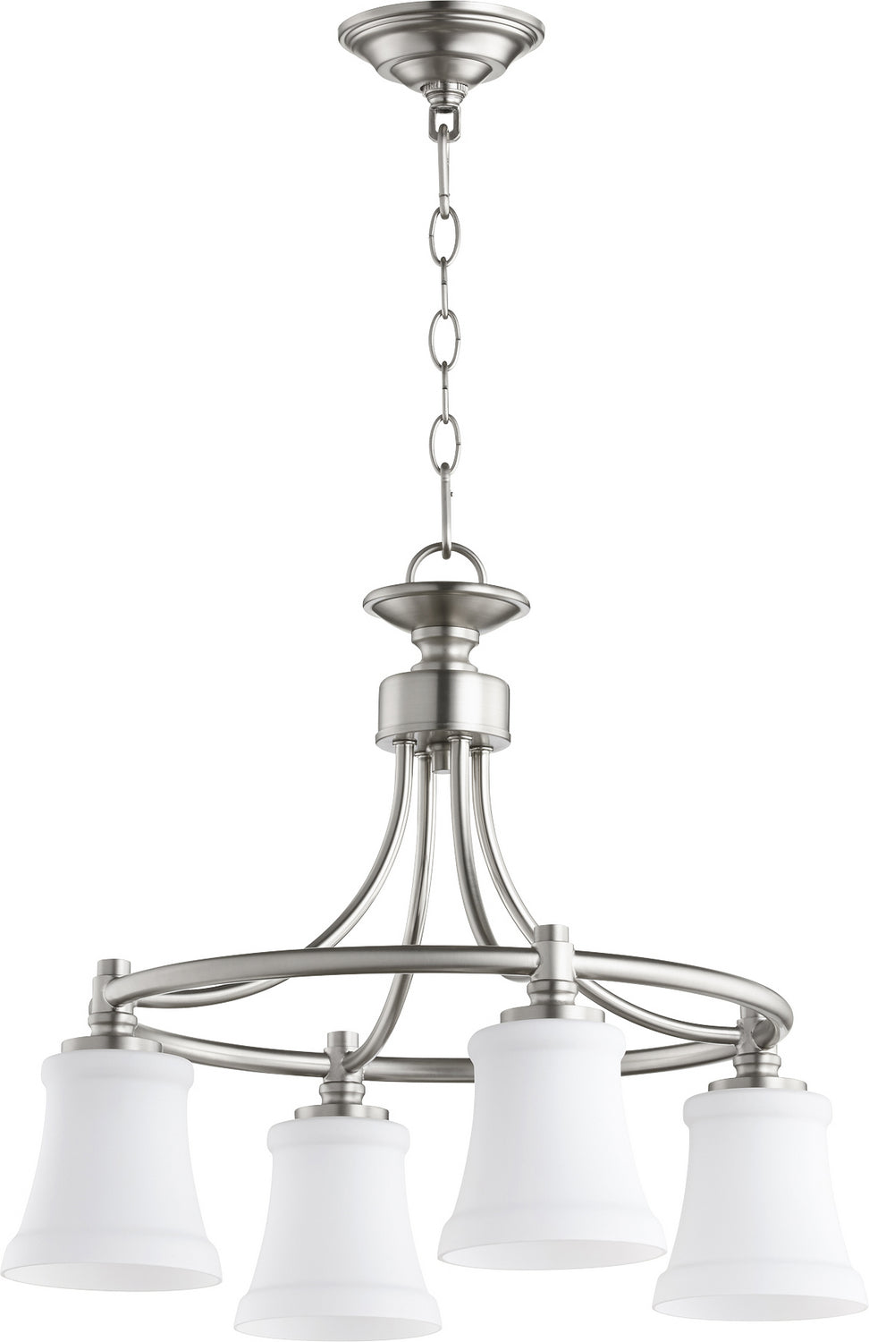 Quorum - 6422-4-65 - Four Light Chandelier - Rossington - Satin Nickel