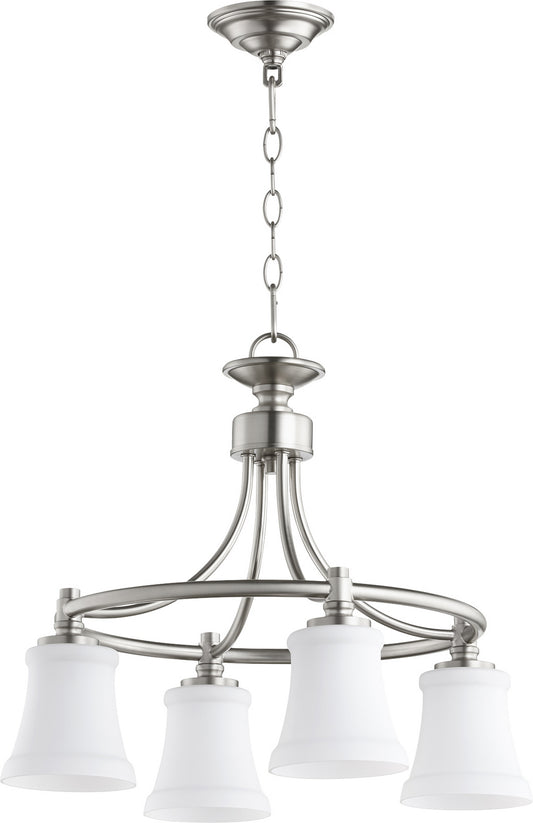 Quorum - 6422-4-65 - Four Light Chandelier - Rossington - Satin Nickel