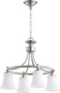 Quorum - 6422-4-65 - Four Light Chandelier - Rossington - Satin Nickel