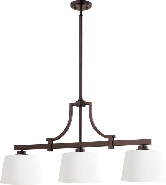 Quorum - 6507-3-86 - Three Light Island Pendant - Lancaster - Oiled Bronze