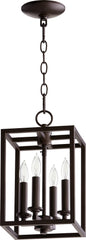 Quorum - 6731-4-186 - Four Light Entry Pendant - Cuboid Entries - Oiled Bronze
