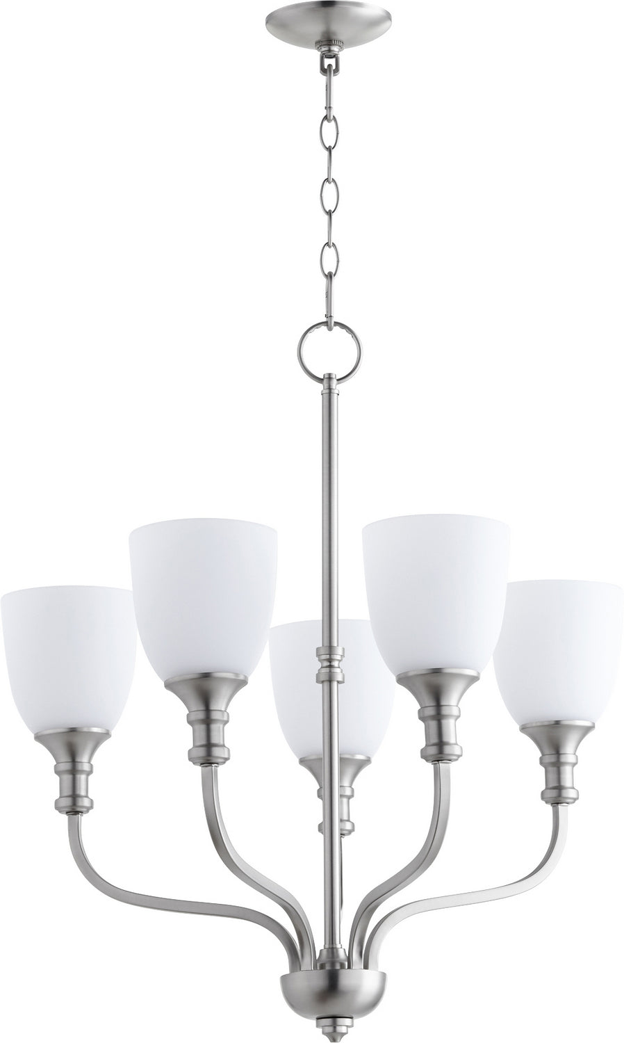 Quorum - 6811-5-65 - Five Light Chandelier - Richmond - Satin Nickel