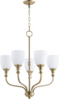 Quorum - 6811-5-80 - Five Light Chandelier - Richmond - Aged Brass