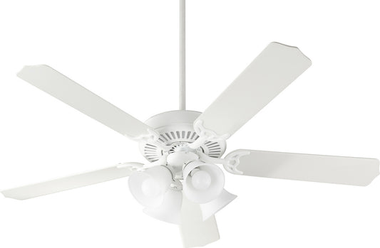 Quorum - 7525-008 - 52"Ceiling Fan - Capri IX - Studio White w/ Satin Opal