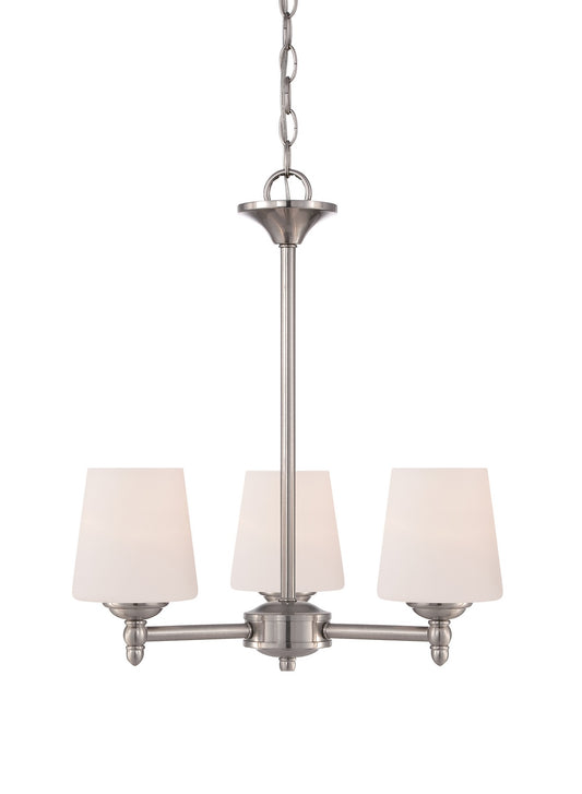 Designers Fountain - 15006-3-35 - Three Light Chandelier - Darcy - Brushed Nickel