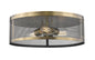 Z-Lite - 331F18-NB - Three Light Flush Mount - Meshsmith - Natural Brass
