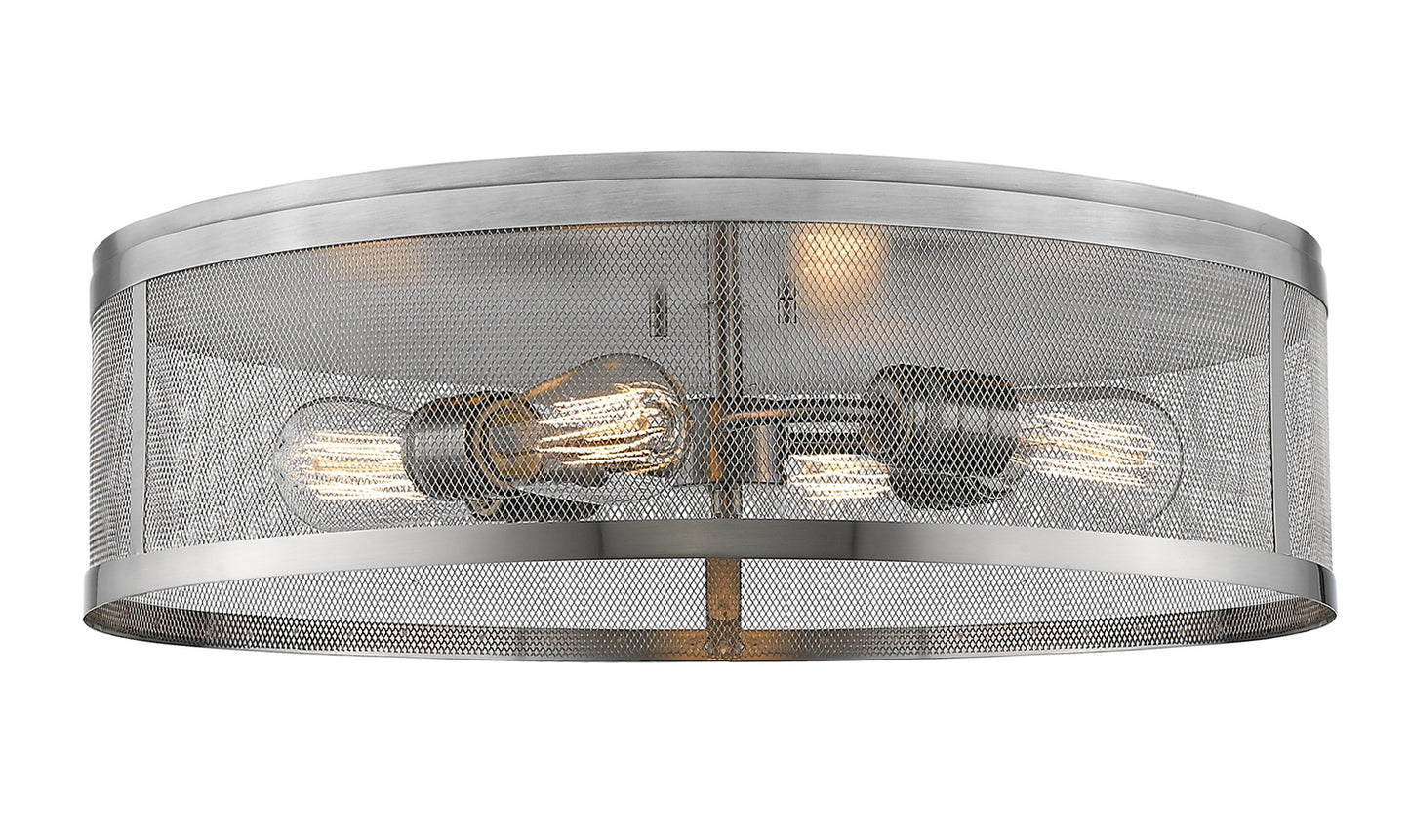 Z-Lite - 331F21-BN - Four Light Flush Mount - Meshsmith - Brushed Nickel