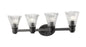 Z-Lite - 449-4V-BRZ - Four Light Vanity - Intrepid - Bronze