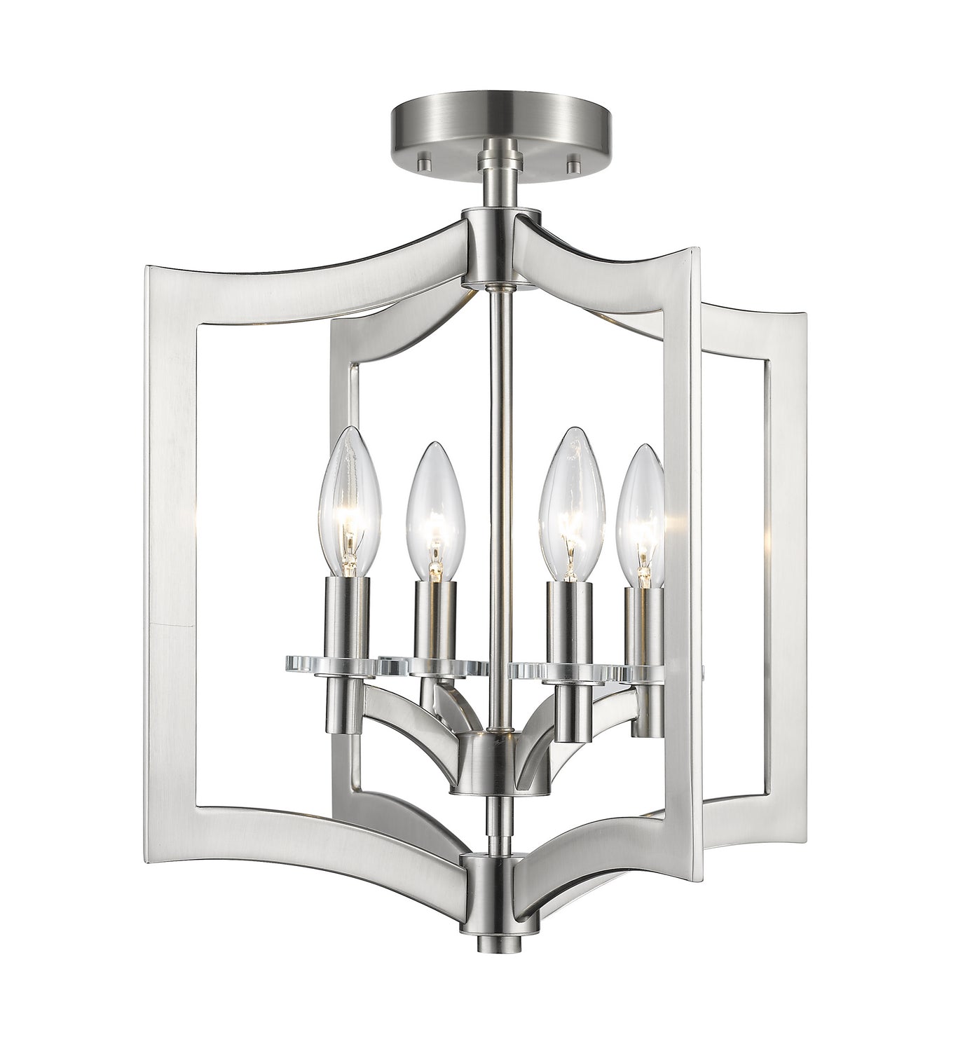 Z-Lite - 6008SFC-BN - Four Light Semi Flush Mount - Zander - Brushed Nickel