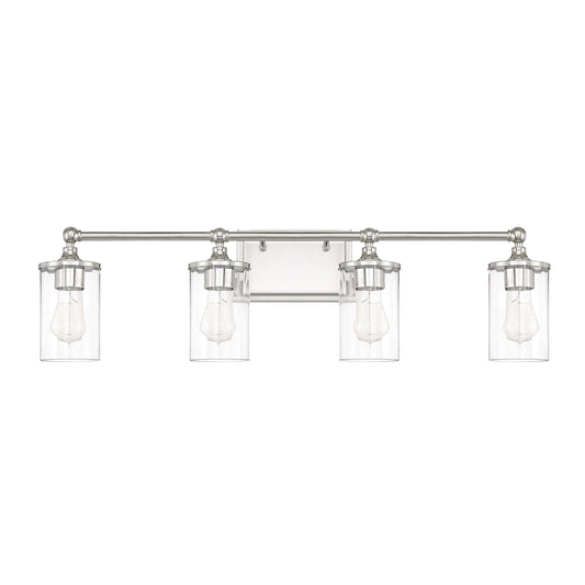 Capital Lighting - 120741PN-423 - Four Light Vanity - Camden - Polished Nickel