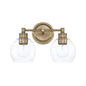 Capital Lighting - 121121AD-426 - Two Light Vanity - Mid Century - Aged Brass