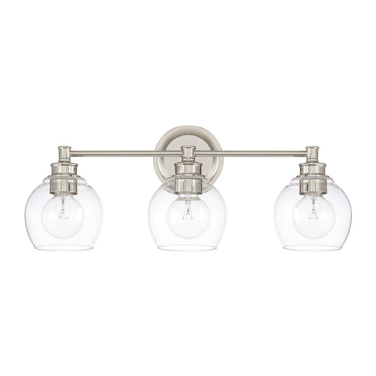 Capital Lighting - 121131PN-426 - Three Light Vanity - Mid Century - Polished Nickel