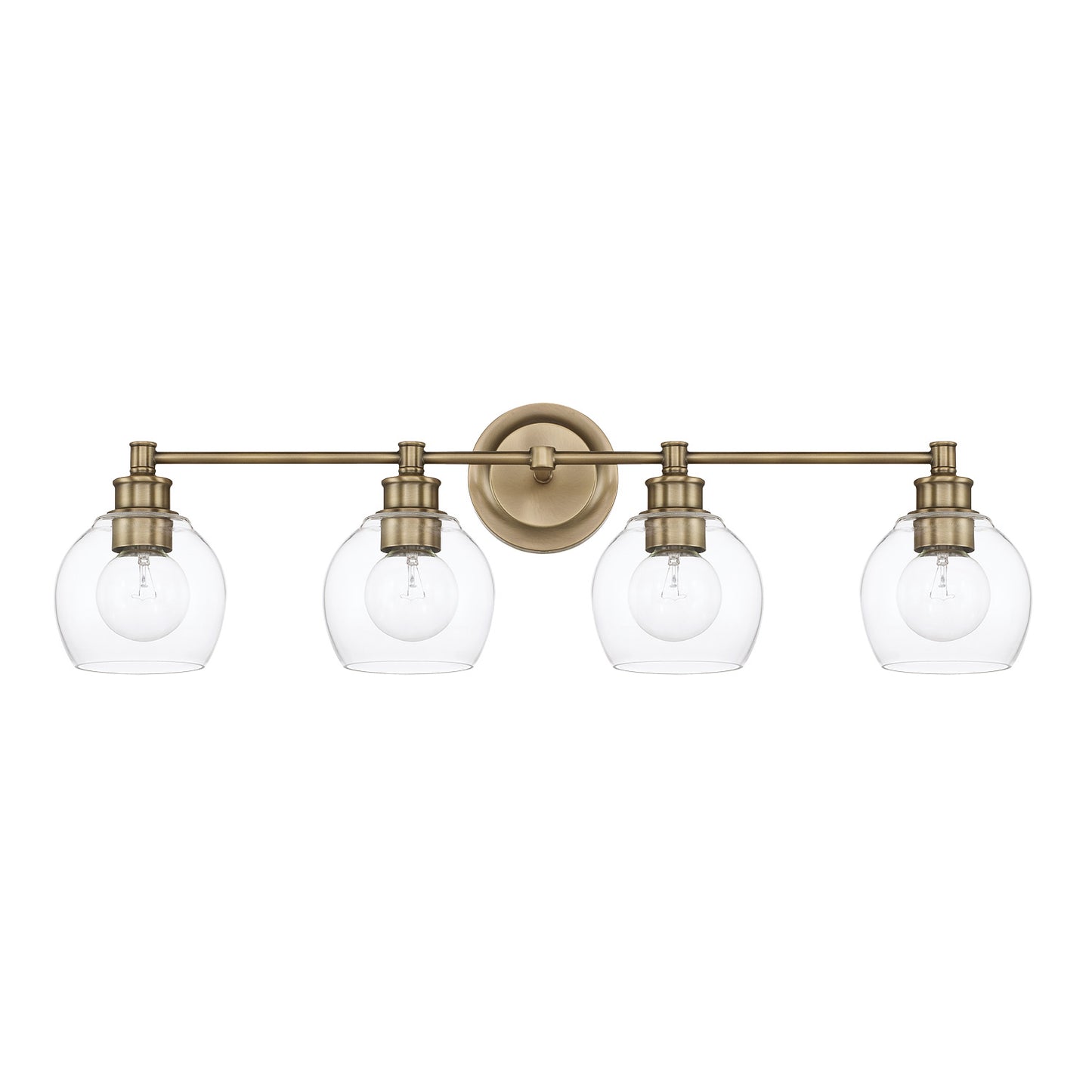 Capital Lighting - 121141AD-426 - Four Light Vanity - Mid Century - Aged Brass