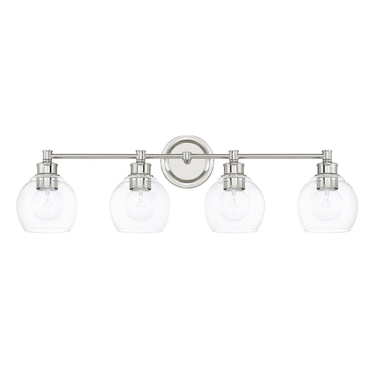 Capital Lighting - 121141PN-426 - Four Light Vanity - Mid Century - Polished Nickel