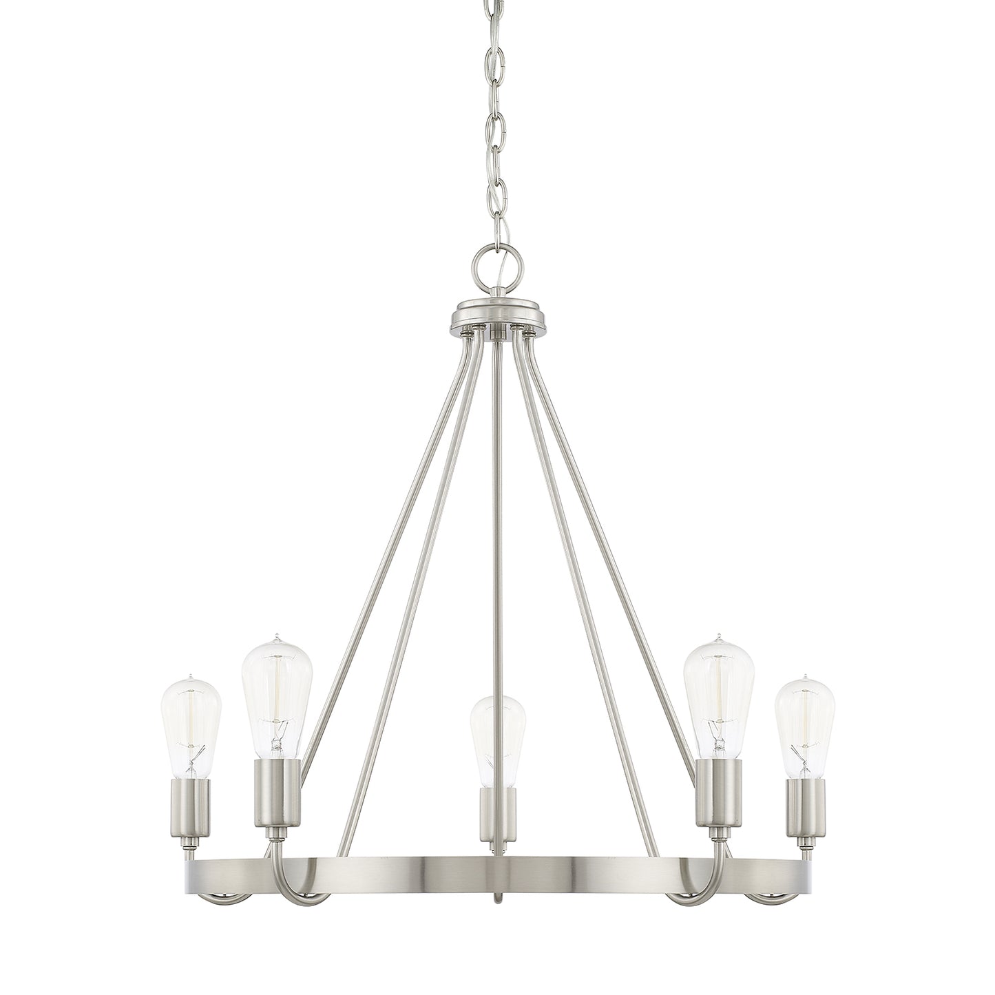 Capital Lighting - 420061BN - Five Light Chandelier - Tanner - Brushed Nickel