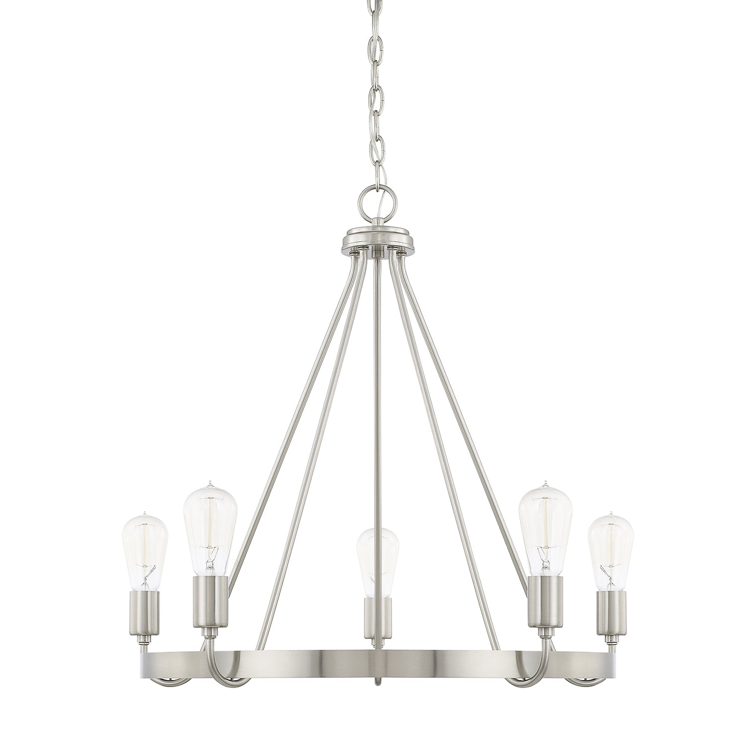 Capital Lighting - 420061BN - Five Light Chandelier - Tanner - Brushed Nickel