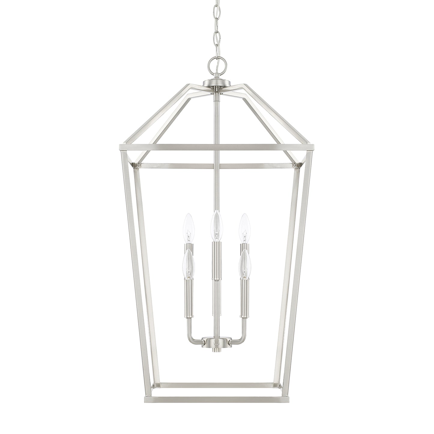 Capital Lighting - 522761BN - Six Light Foyer Pendant - Birch - Brushed Nickel