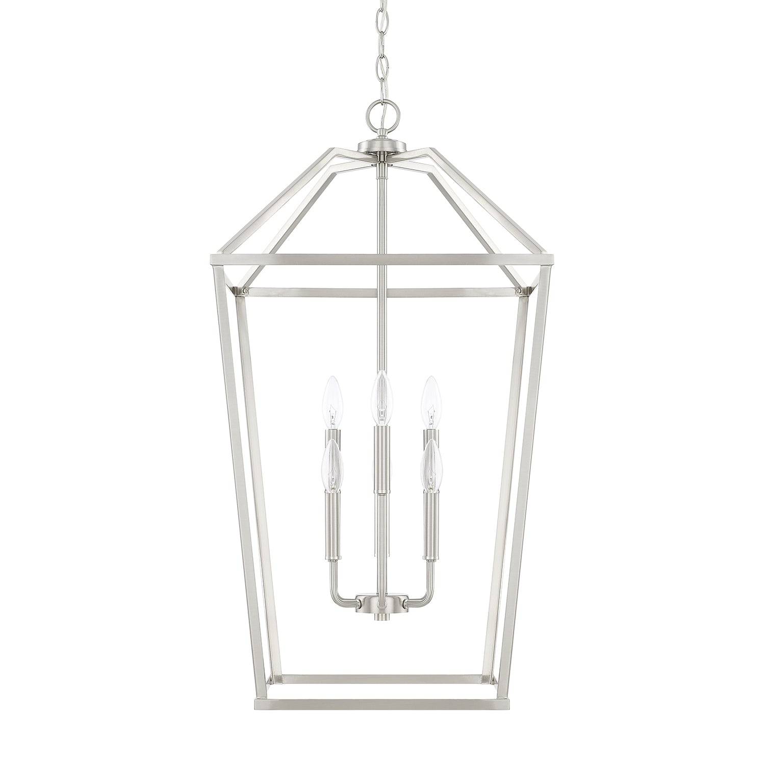 Capital Lighting - 522761BN - Six Light Foyer Pendant - Birch - Brushed Nickel