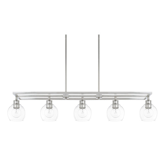 Capital Lighting - 821151PN-426 - Five Light Island Pendant - Mid Century - Polished Nickel