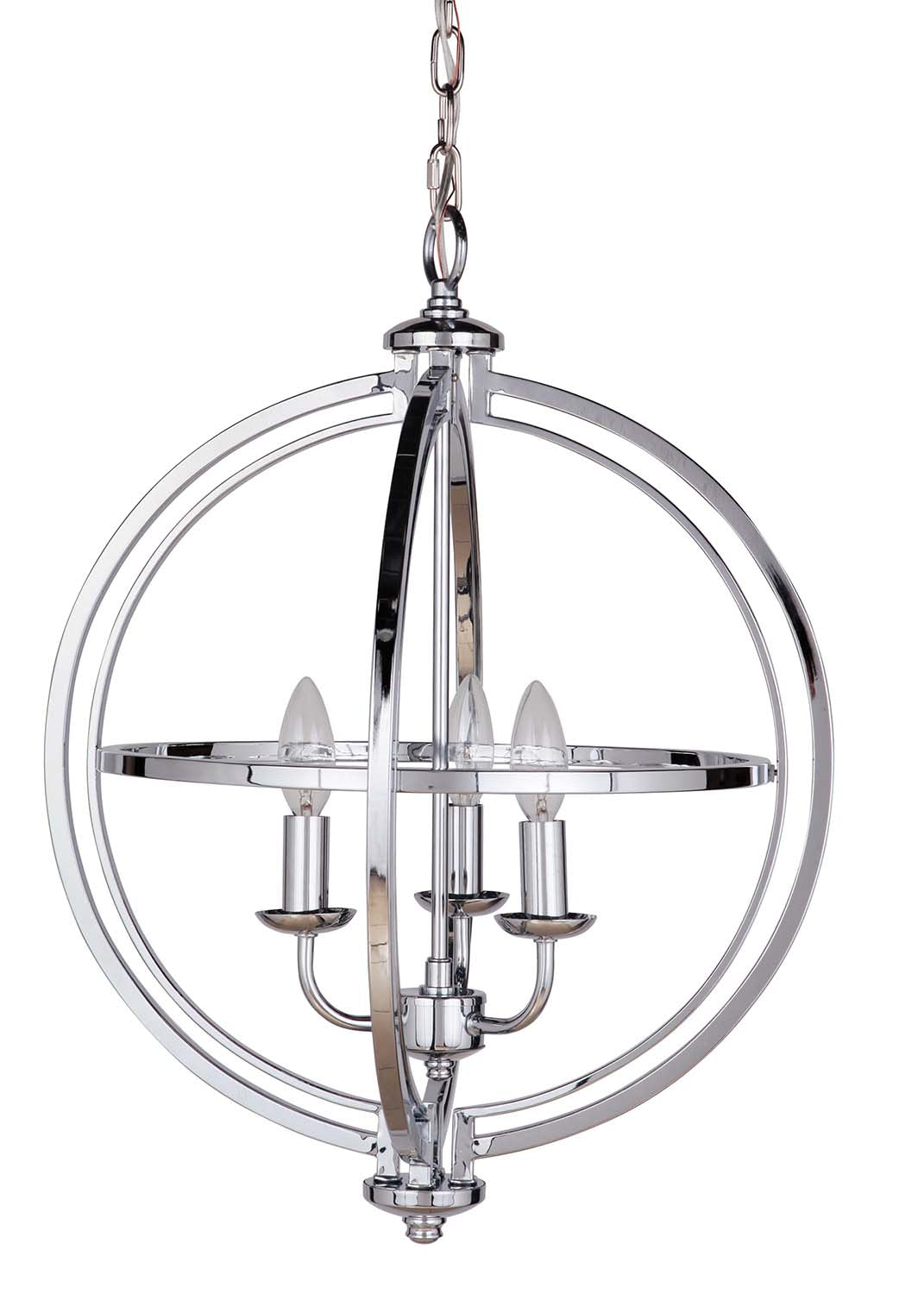 Craftmade - 40133-CH - Three Light Foyer Pendant - Berkeley - Chrome