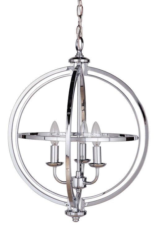 Craftmade - 40133-CH - Three Light Foyer Pendant - Berkeley - Chrome
