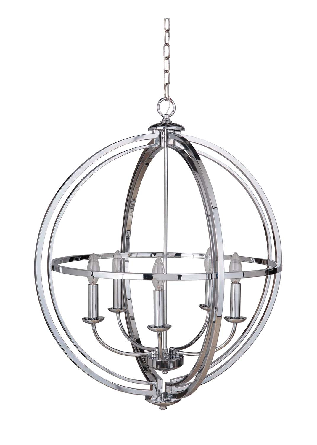 Craftmade - 40135-CH - Five Light Foyer Pendant - Berkeley - Chrome