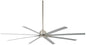 Minka Aire - F896-84-BNW - 84"Outdoor Ceiling Fan - Xtreme H2O - Brushed Nickel Wet