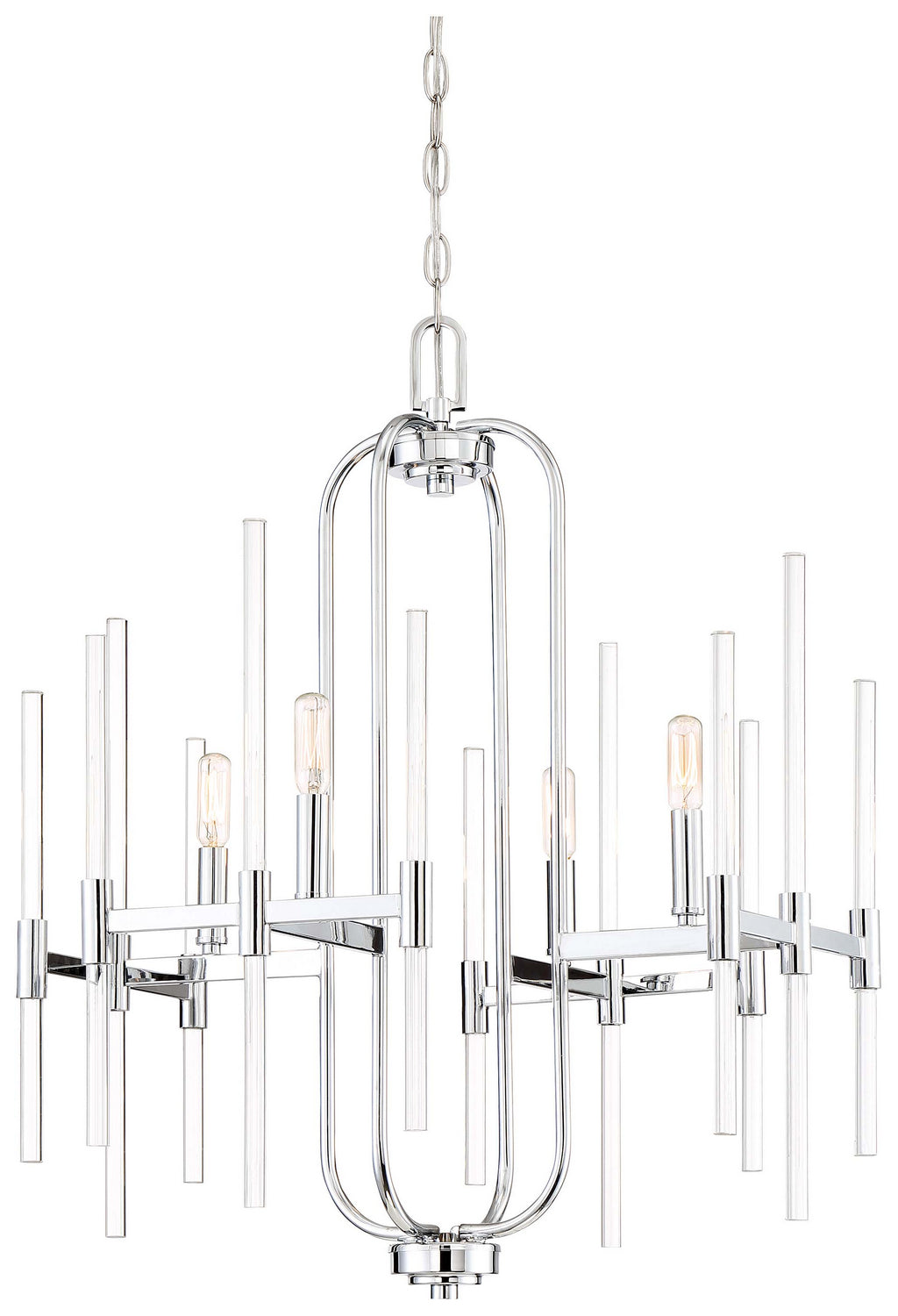 Minka-Lavery - 3094-77 - Four Light Chandelier - Pillar - Chrome