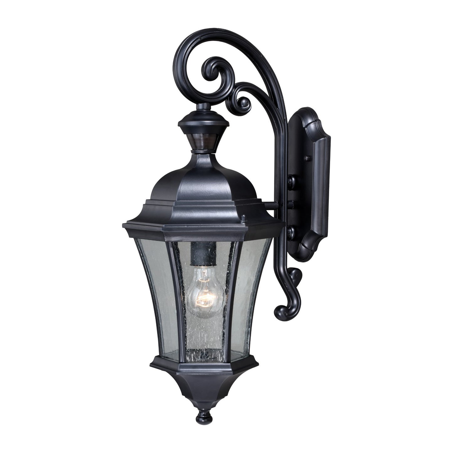 Vaxcel - T0320 - One Light Motion Sensor Outdoor Wall Light - Aberdeen - Shiny Black