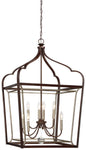 Minka-Lavery - 4349-593 - Eight Light Foyer Pendant - Astrapia - Dark Rubbed Sienna With Aged S