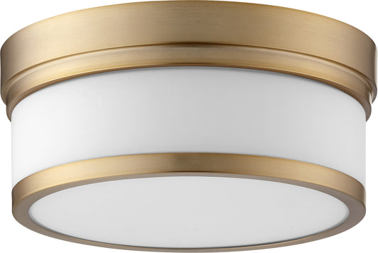 Quorum - 3509-12-80 - Two Light Ceiling Mount - Celeste - Aged Brass