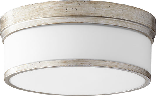 Quorum - 3509-14-60 - Three Light Ceiling Mount - Celeste - Aged Silver Leaf