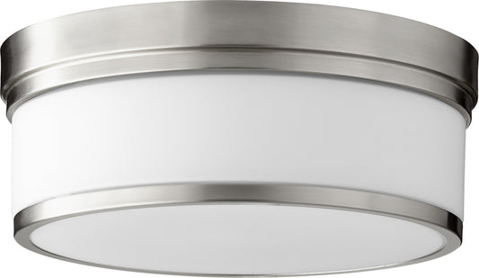 Quorum - 3509-14-65 - Three Light Ceiling Mount - Celeste - Satin Nickel