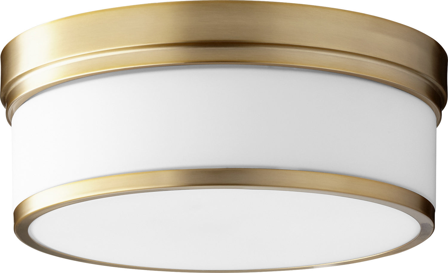 Quorum - 3509-14-80 - Three Light Ceiling Mount - Celeste - Aged Brass