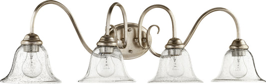 Quorum - 5110-4-60 - Four Light Vanity - Spencer - Aged Silver Leaf w/ Clear/Seeded