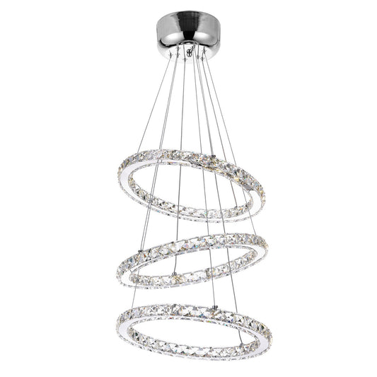 CWI Lighting - 5080P16ST-3R - LED Chandelier - Ring - Stainless Steel