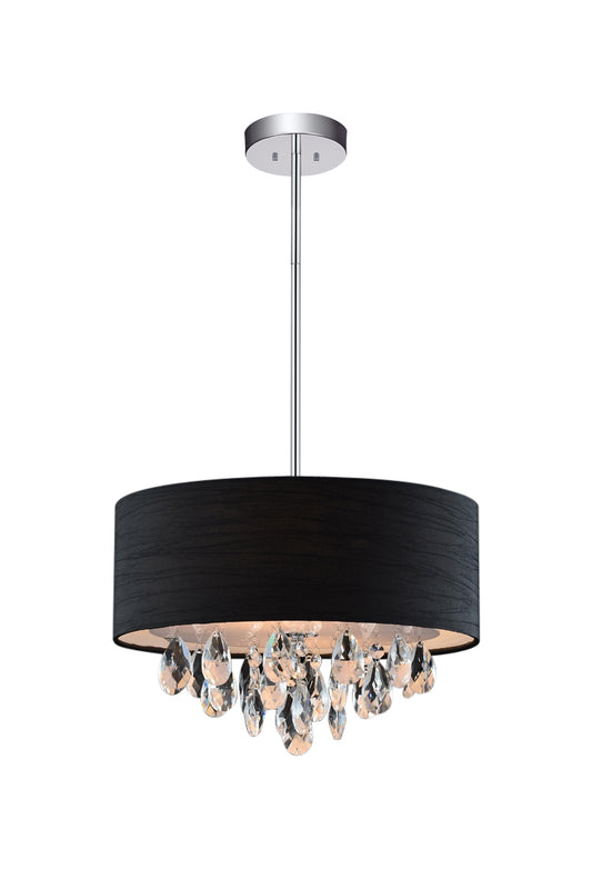 CWI Lighting - 5443P14C (Black) - Three Light Chandelier - Dash - Chrome