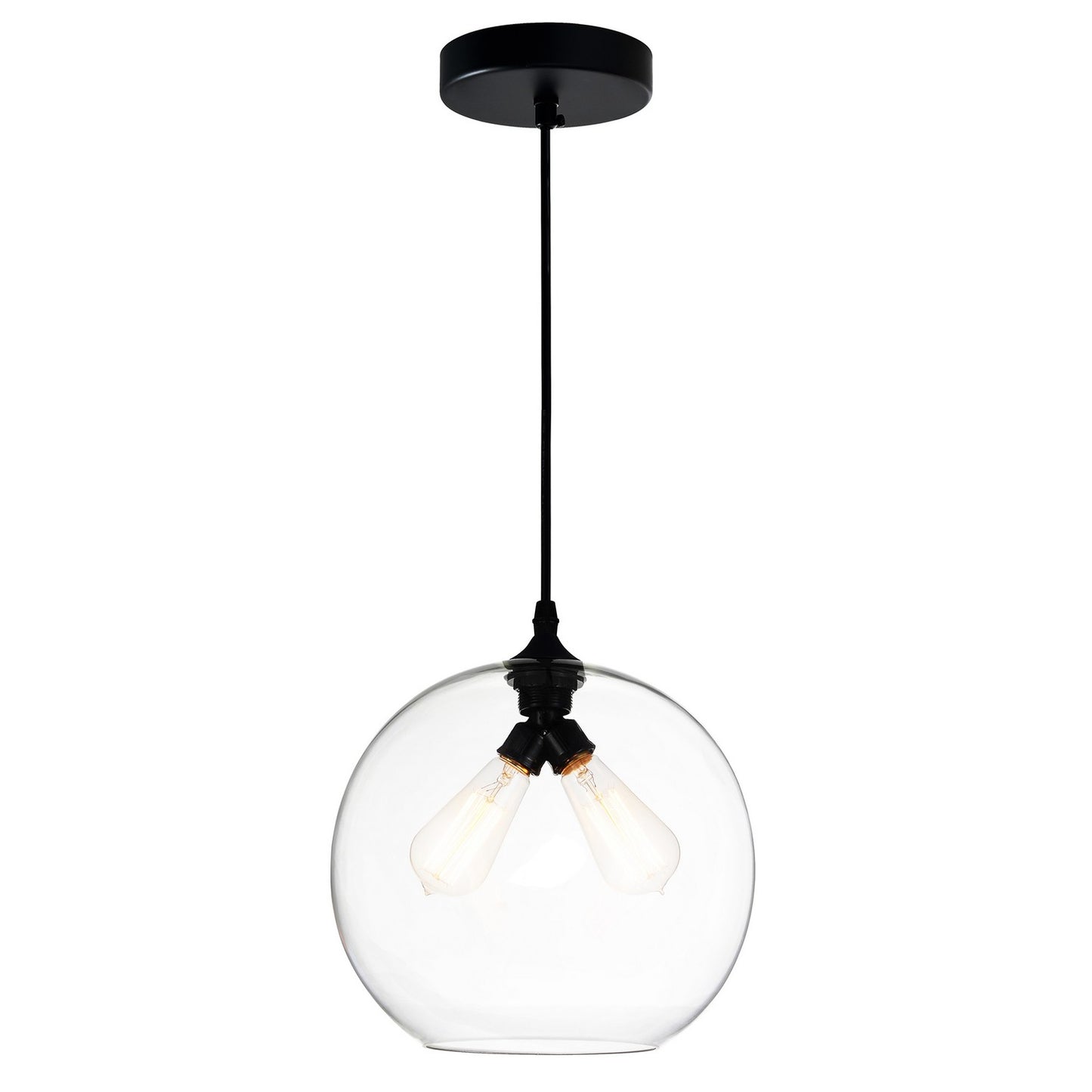 CWI Lighting - 5553P12 - Clear (2L) - Two Light Mini Pendant - Glass - Black