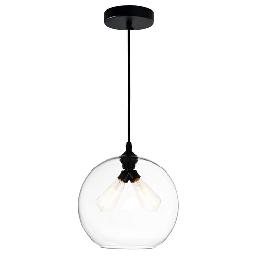 CWI Lighting - 5553P12 - Clear (2L) - Two Light Mini Pendant - Glass - Black