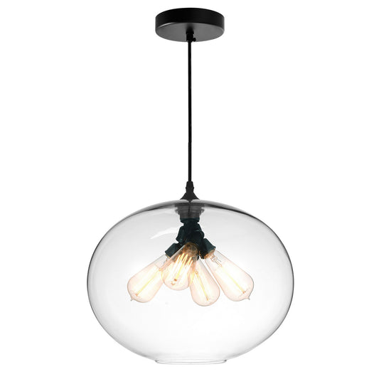 CWI Lighting - 5553P16-Clear - Four Light Pendant - Glass - Black