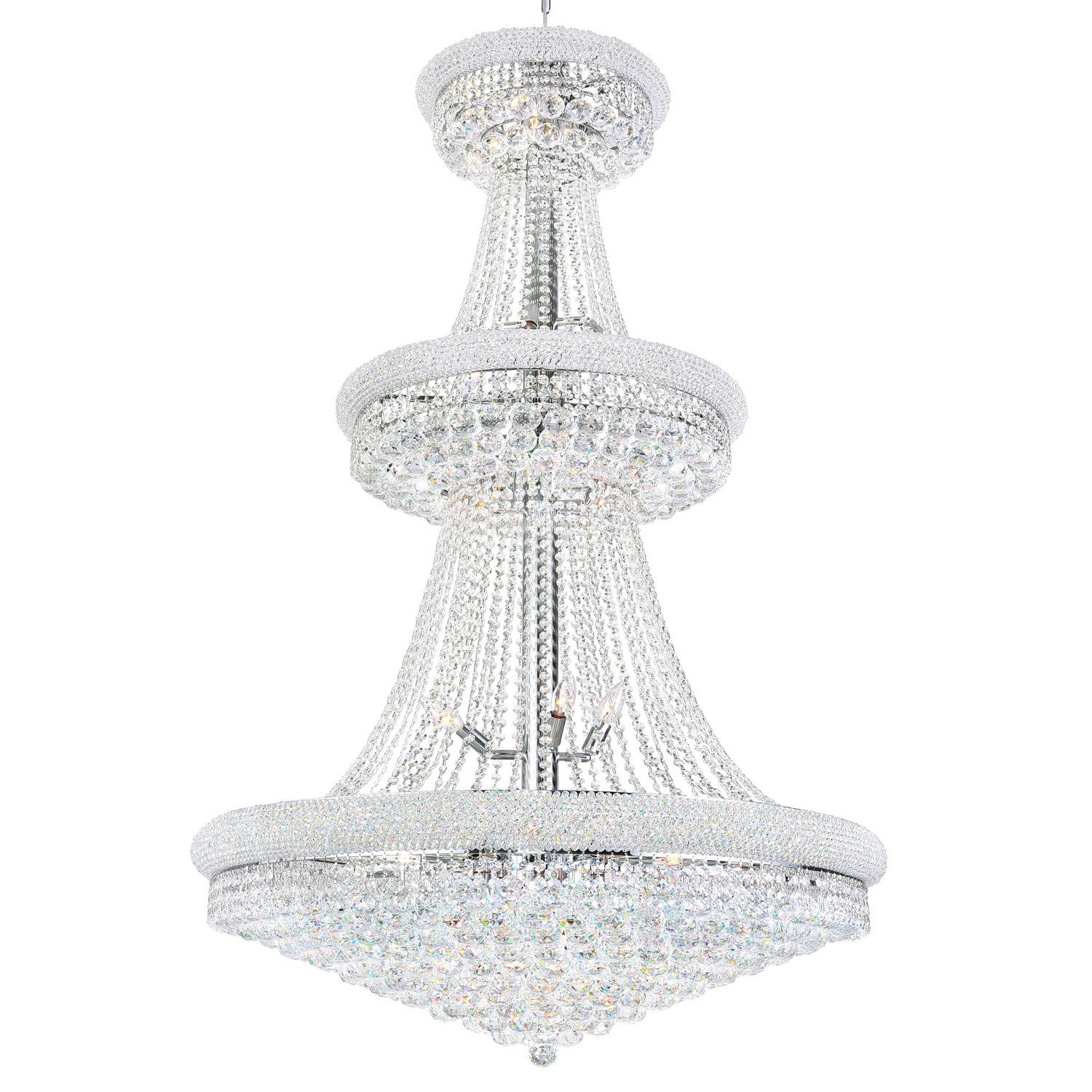 CWI Lighting - 8001P36C - 34 Light Chandelier - Empire - Chrome