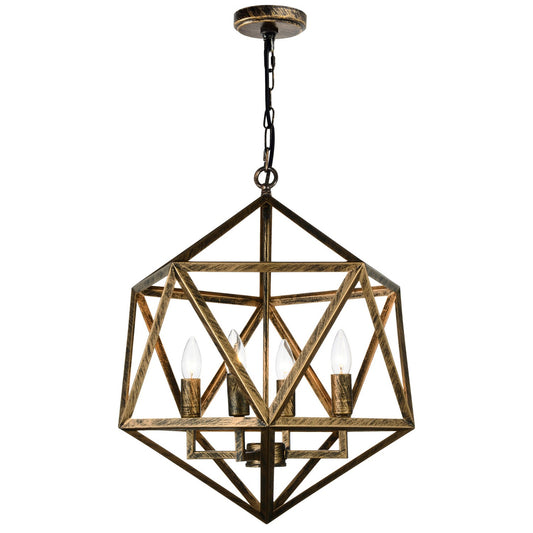 CWI Lighting - 9641P20-4-128 - Four Light Pendant - Amazon - Antique Forged Copper