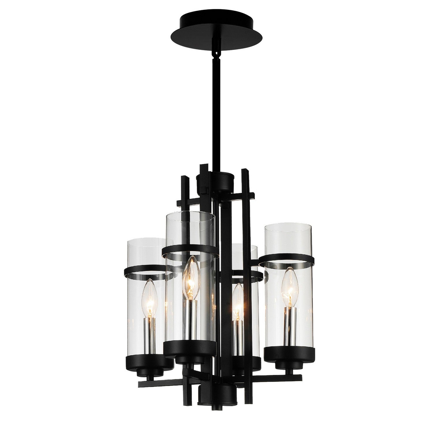 CWI Lighting - 9827P14-4-101 - Four Light Mini Pendant - Sierra - Black