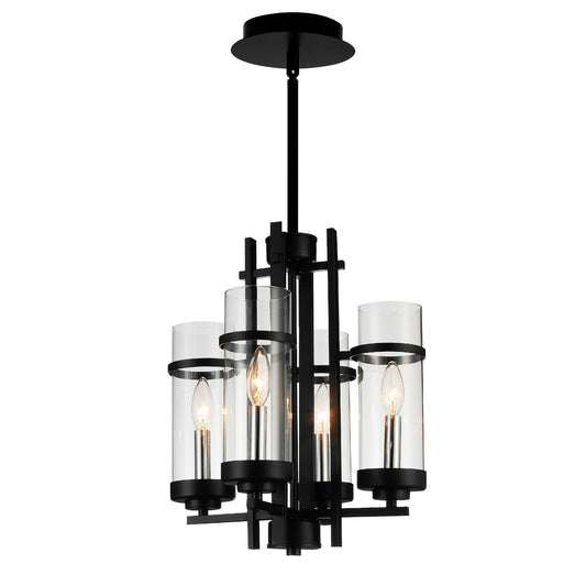 CWI Lighting - 9827P14-4-101 - Four Light Mini Pendant - Sierra - Black