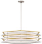 George Kovacs - P1073-657-L - LED Pendant - Levels - Polished Nickel W/Honey Gold